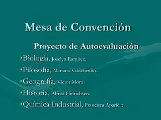 mesa de convenci n
