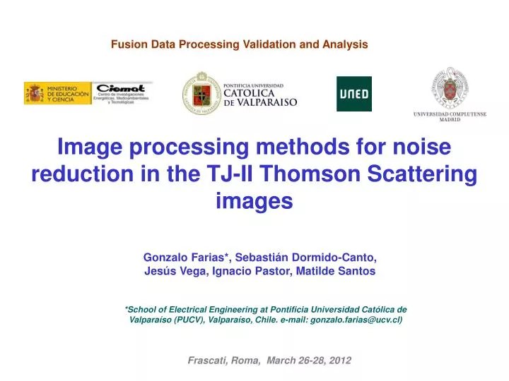 image processing methods for noise reduction in the tj ii thomson scattering images