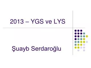 2013 ygs ve lys