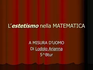 l estetismo nella matematica