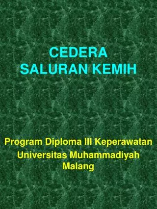 cedera saluran kemih