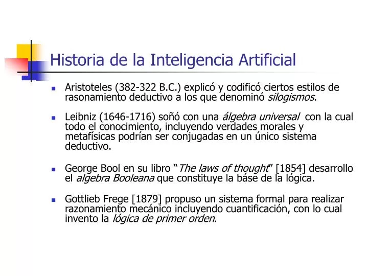 historia de la inteligencia artificial