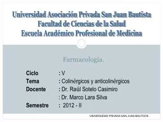 farmacolog a