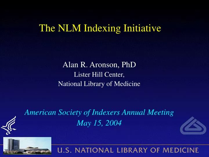the nlm indexing initiative