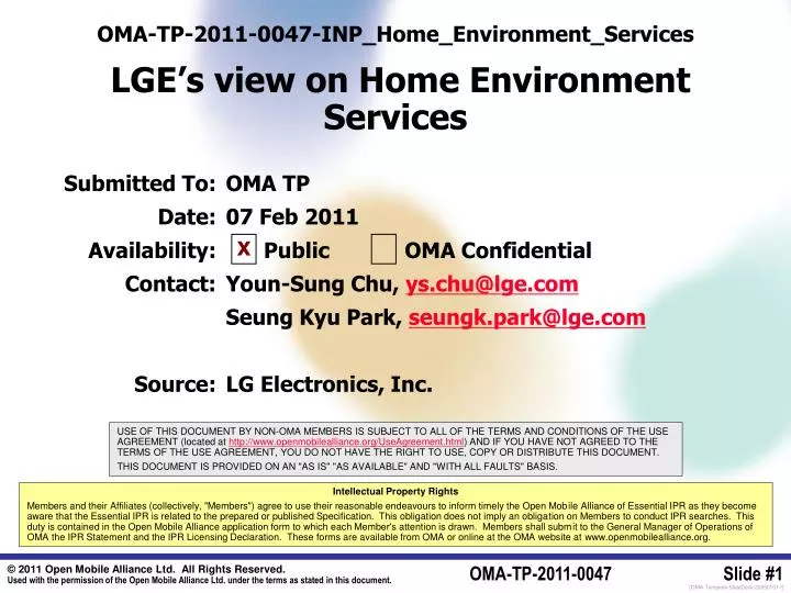 oma tp 2011 0047 inp home environment services lge s view on home environment services