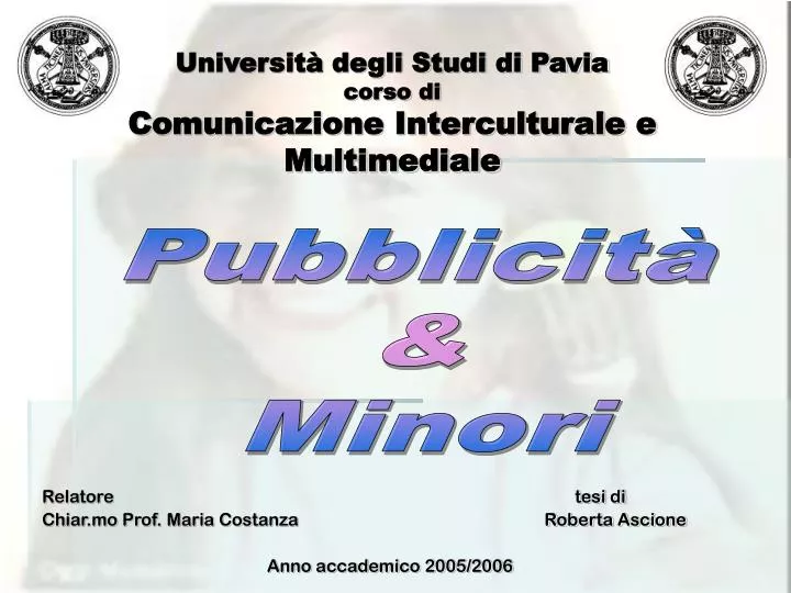 universit degli studi di pavia corso di comunicazione interculturale e multimediale