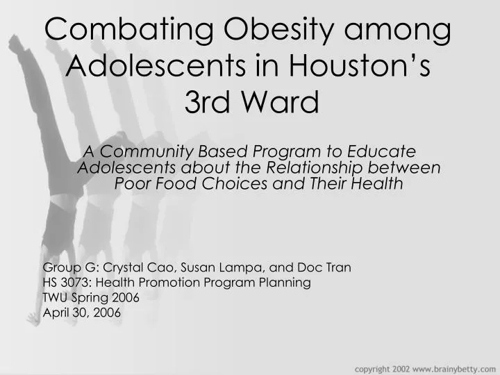 combating obesity among adolescents in houston s 3rd ward