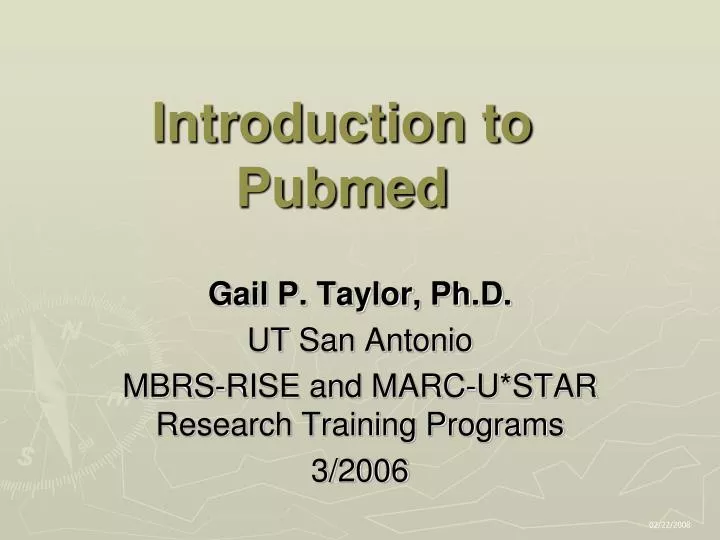 introduction to pubmed