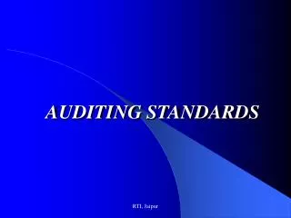 AUDITING STANDARDS