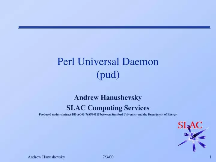 perl universal daemon pud