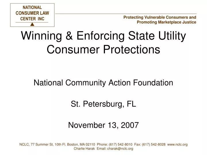 winning enforcing state utility consumer protections