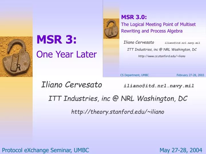 msr 3 one year later