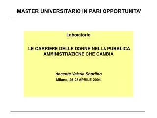 master universitario in pari opportunita