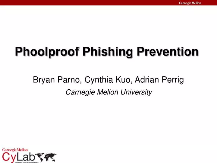 phoolproof phishing prevention