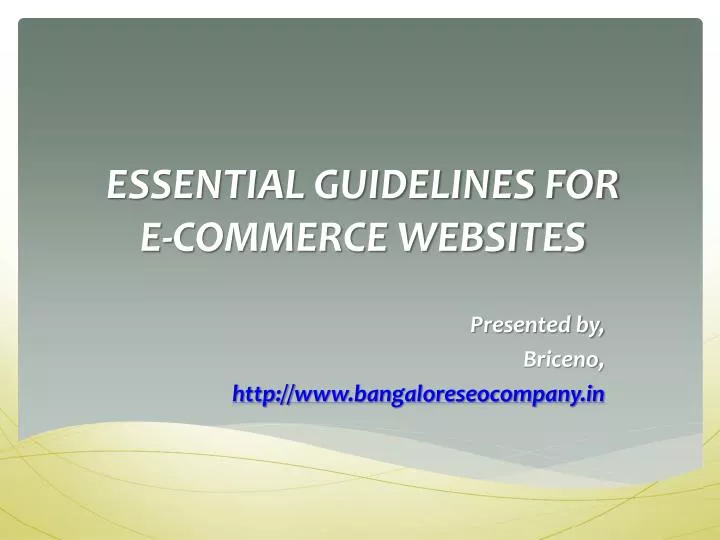 essential guidelines for e commerce websites