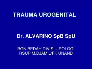 trauma urogenital