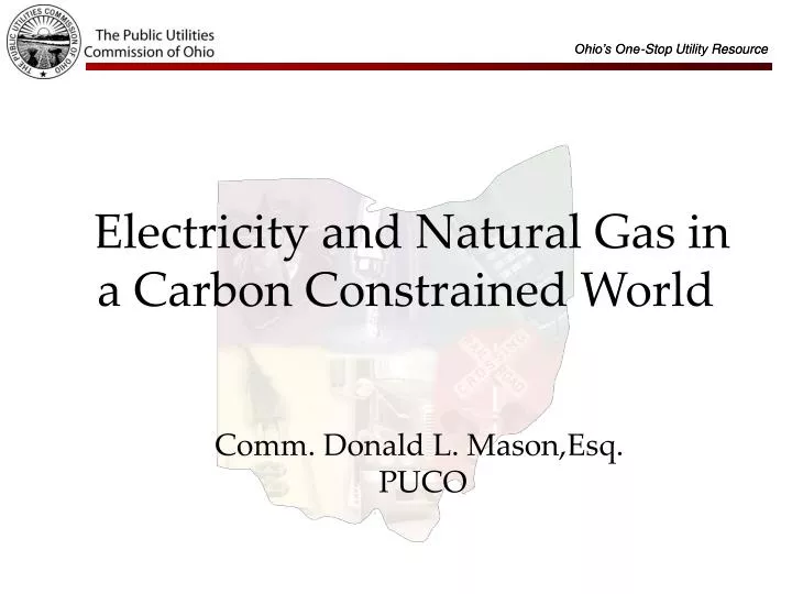 electricity and natural gas in a carbon constrained world