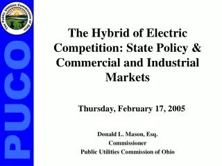 The Hybrid of Electric Competition: State Policy &amp; Commercial and Industrial Markets