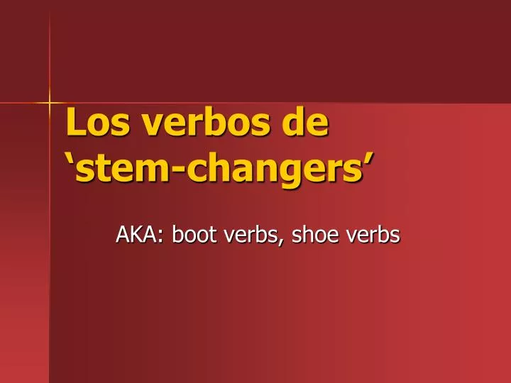 los verbos de stem changers