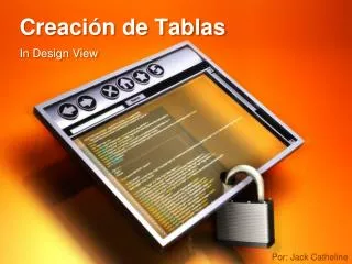creaci n de tablas