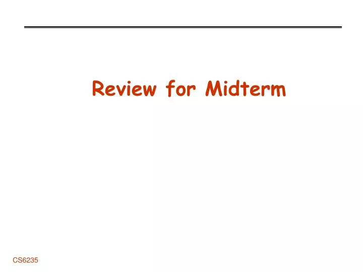 review for midterm
