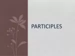Participles - slide 1