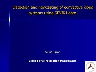 Silvia Puca Italian Civil Protection Department