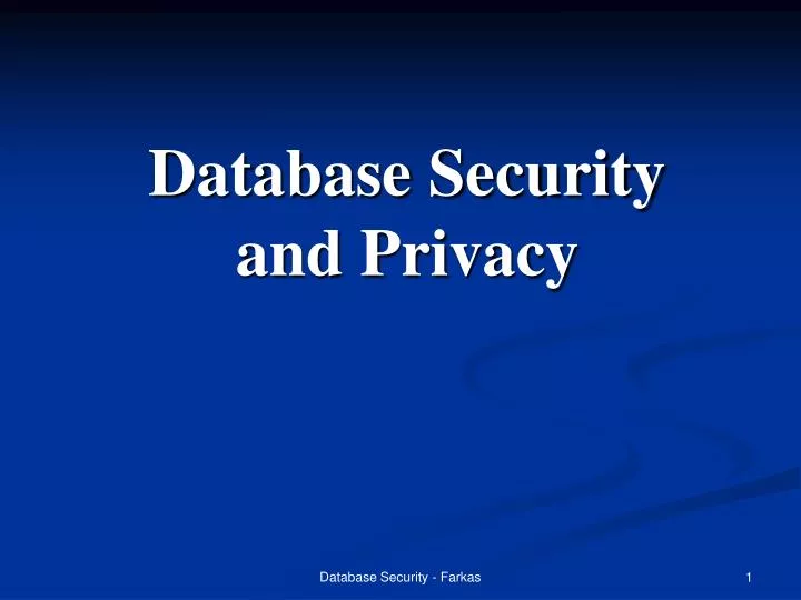 database security and privacy