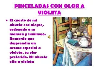pinceladas con olor a violeta