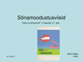 s namoodustusviisid