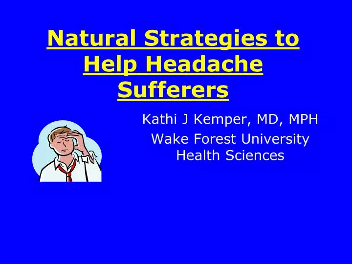 natural strategies to help headache sufferers