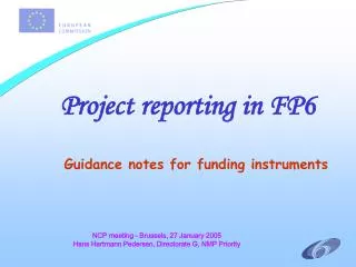 Project reporting in FP6