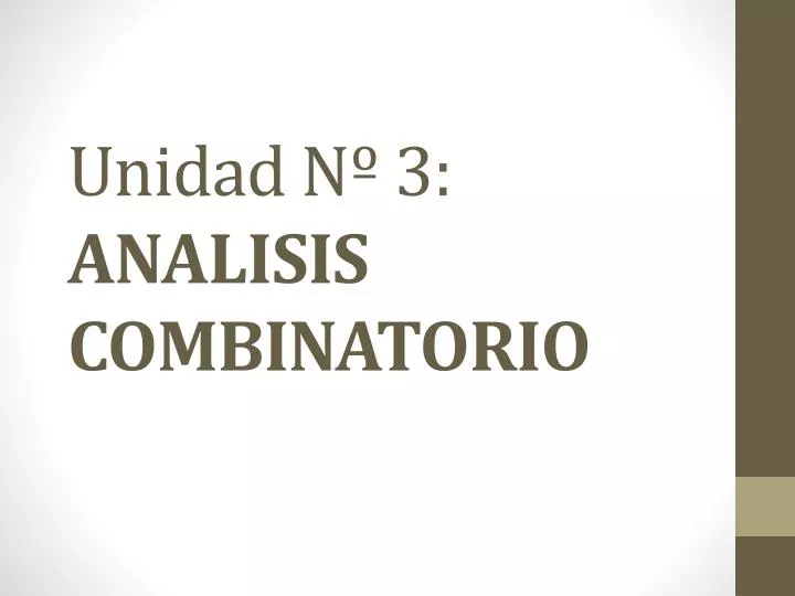 unidad n 3 analisis combinatorio