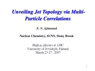 Unveiling Jet Topology via Multi-Particle Correlations