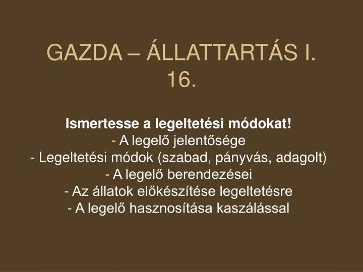 gazda llattart s i 16