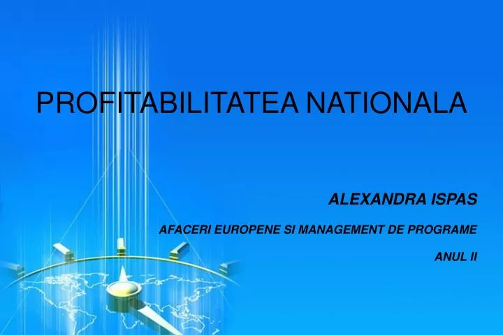 alexandra ispas afaceri europene si management de programe anul ii