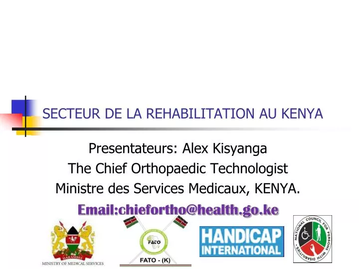 secteur de la rehabilitation au kenya