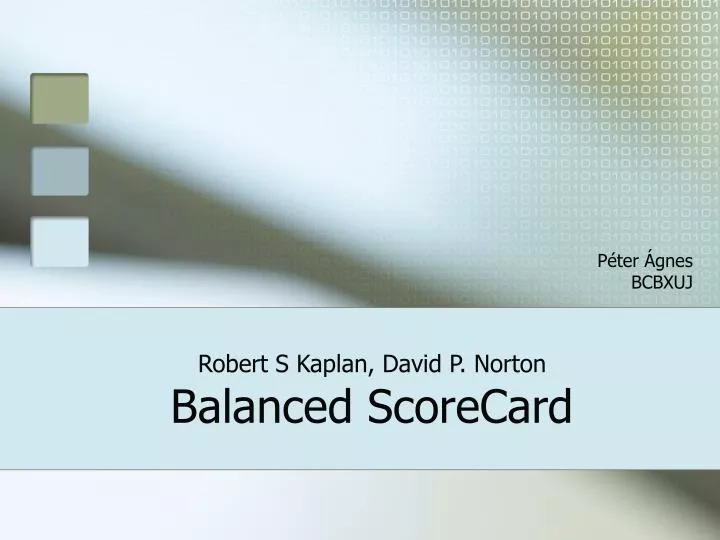 robert s kaplan david p norton balanced scorecard