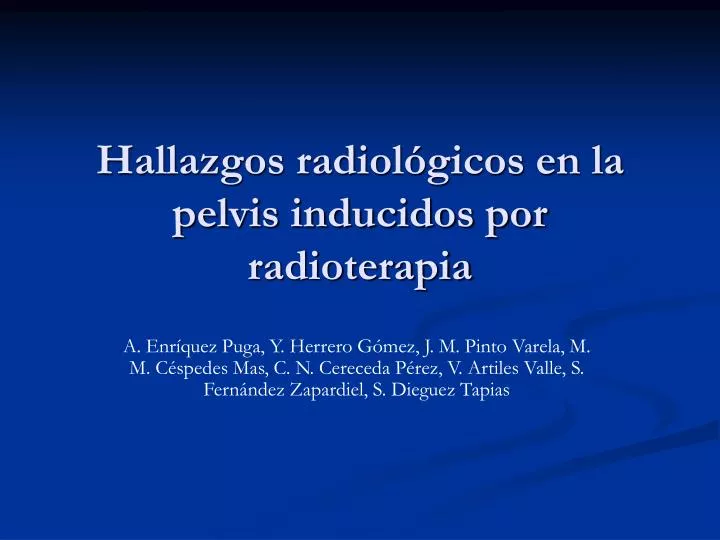 hallazgos radiol gicos en la pelvis inducidos por radioterapia