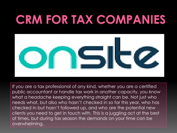 crm for tax companies