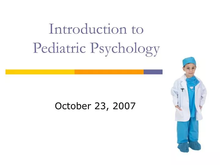 introduction to pediatric psychology