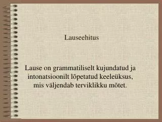lauseehitus