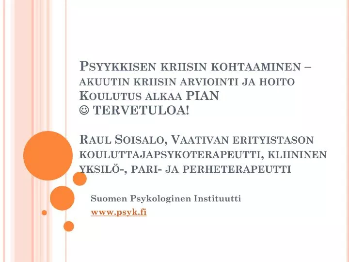 suomen psykologinen instituutti www psyk fi