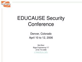 EDUCAUSE Security Conference