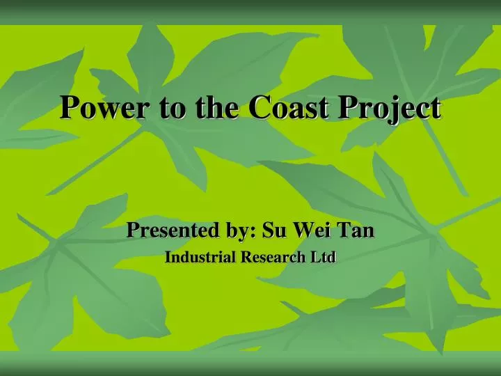power to the coast project