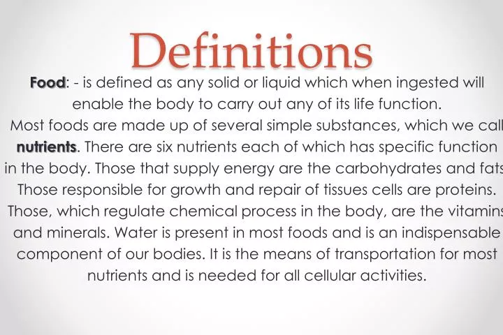 definitions