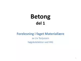 betong del 1