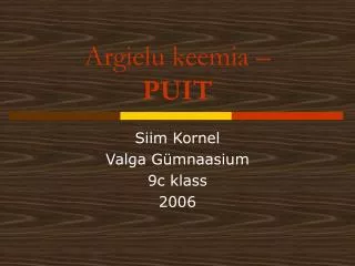 argielu keemia puit