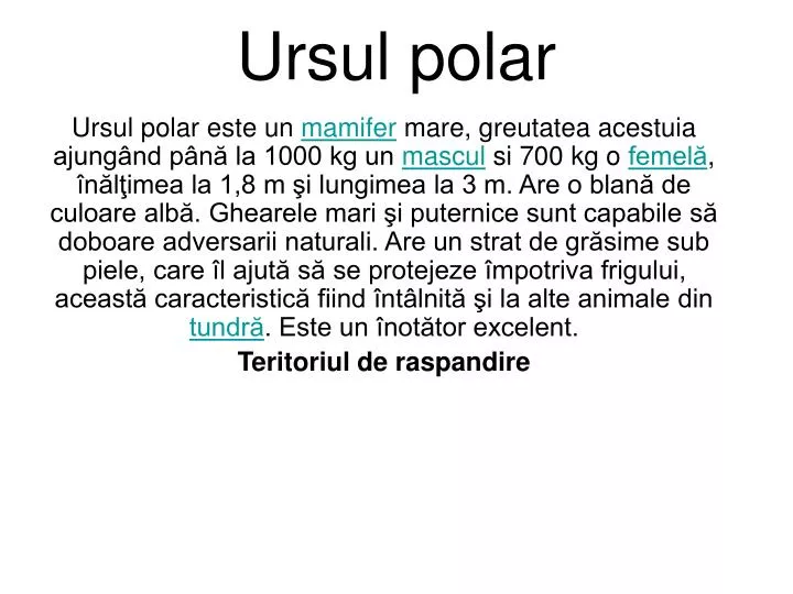 ursul polar