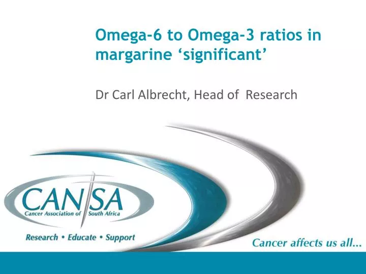 omega 6 to omega 3 ratios in margarine significant